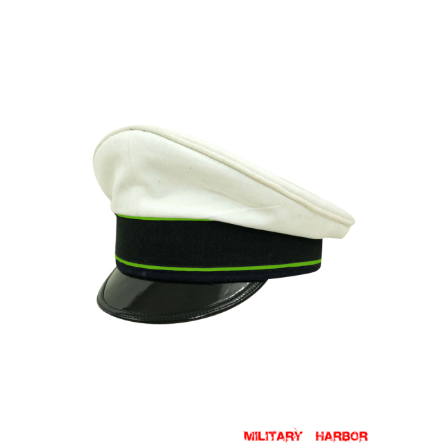 WWII German Luftwaffe Air Traffic Control summer white Cotton Visor cap WW2 german cap,Luftwaffe visor cap,wehrmacht cap,german visor cap,Air Traffic Control cap,WWII german hat,field hat,WW2 hat,WW2 german,WWII german,german WW2 militaria,waffen ss hat,wehrmacht hat,crusher cap WW2,SS crusher cap