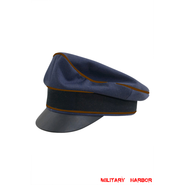 WWII German Luftwaffe Air Signals blue Gabardine Crusher Visor cap WW2 german cap,Luftwaffe visor cap,wehrmacht cap,german visor cap,Air Signals Control cap,WWII german hat,field hat,WW2 hat,WW2 german,WWII german,german WW2 militaria,waffen ss hat,wehrmacht hat,crusher cap WW2,SS crusher cap