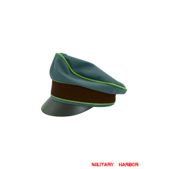 WWII German Schutzpolizei Protection Police Gabardine Crusher Visor Cap ww2 german cap,Police visor cap,gestapo visor cap,german visor cap,General visor cap