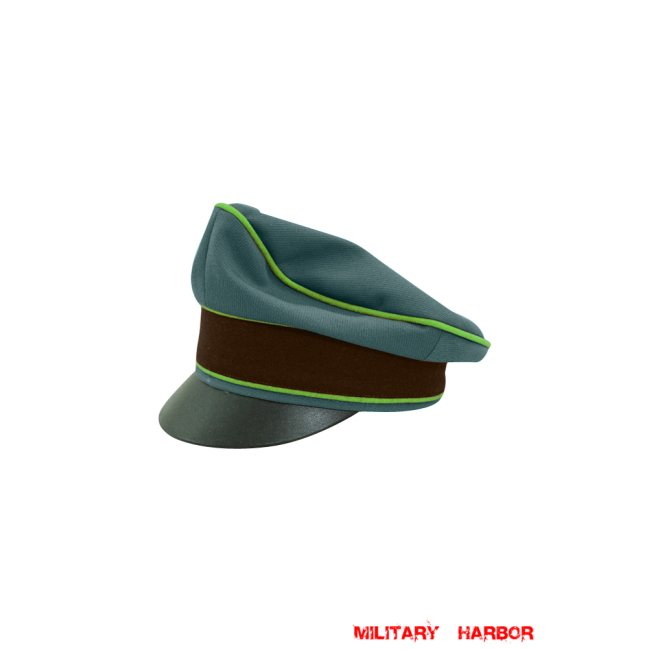 WWII German Schutzpolizei Protection Police Gabardine Crusher Visor Cap ww2 german cap,Police visor cap,gestapo visor cap,german visor cap,General visor cap