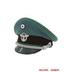 WWII German Schutzpolizei Protection Police Officer Wool Visor Cap With Insignias ww2 german cap,Police visor cap,gestapo visor cap,german visor cap,General visor cap