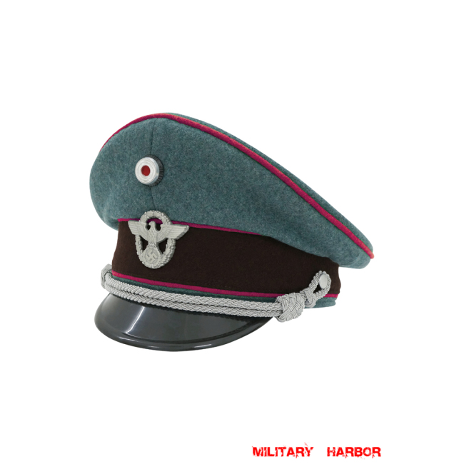 WWII German Municipal Police Officer Wool Visor Cap With Insignias ww2 german cap,Police visor cap,gestapo visor cap,german visor cap,General visor cap