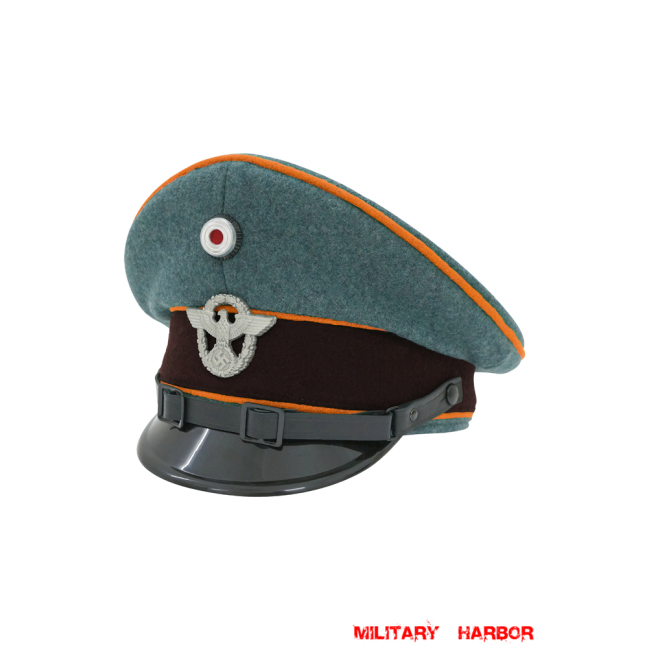 WWII German Gendarmerie EM Wool Visor Cap With Insignias ww2 german cap,Police visor cap,gestapo visor cap,german visor cap,General visor cap