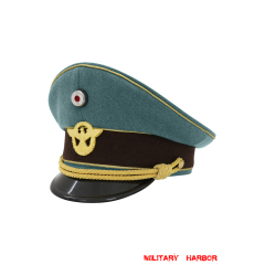 WWII German Police General Gabardine General Visor Cap With Insignias ww2 german cap,Police visor cap,gestapo visor cap,german visor cap,General visor cap