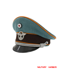 WWII German Gendarmerie 1942 Gabardine Officer Visor Cap With Insignias ww2 german cap,Police visor cap,gestapo visor cap,german visor cap,General visor cap