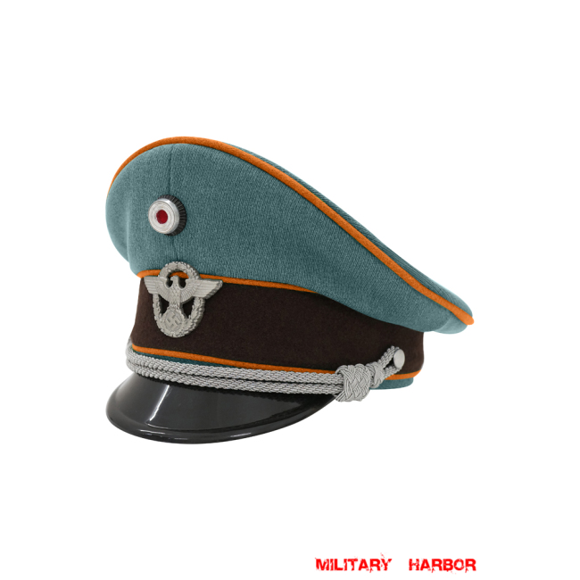 WWII German Gendarmerie 1942 Gabardine Officer Visor Cap With Insignias ww2 german cap,Police visor cap,gestapo visor cap,german visor cap,General visor cap