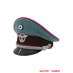 WWII German Municipal Police Gabardine Officer Visor Cap With Insignias ww2 german cap,Police visor cap,gestapo visor cap,german visor cap,General visor cap