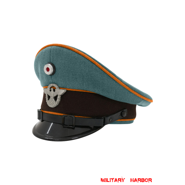 WWII German Gendarmerie 1942 Gabardine EM Visor Cap With Insignias ww2 german cap,Police visor cap,gestapo visor cap,german visor cap,General visor cap