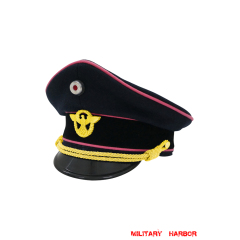 WWII German Fire Police General Wool Visor Cap With Insignias ww2 german cap,Police visor cap,gestapo visor cap,german visor cap,General visor cap