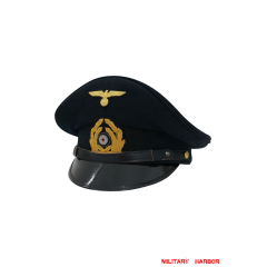 WWII German Kriegsmarine NCO Gabardine Visor Cap ww2 german Kriegsmarine cap,Kriegsmarine visor cap,Kriegsmarine Lieutenant visor cap,Kriegsmarine Captain visor cap,Kriegsmarine General visor cap