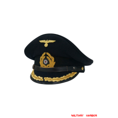 WWII German Kriegsmarine Captain Gabardine Visor Cap ww2 german Kriegsmarine cap,Kriegsmarine visor cap,Kriegsmarine Lieutenant visor cap,Kriegsmarine Captain visor cap,Kriegsmarine General visor cap