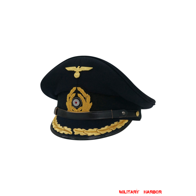 WWII German Kriegsmarine Captain Gabardine Visor Cap ww2 german Kriegsmarine cap,Kriegsmarine visor cap,Kriegsmarine Lieutenant visor cap,Kriegsmarine Captain visor cap,Kriegsmarine General visor cap