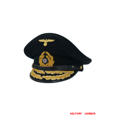 WWII German Kriegsmarine General Gabardine Visor Cap ww2 german Kriegsmarine cap,Kriegsmarine visor cap,Kriegsmarine Lieutenant visor cap,Kriegsmarine Captain visor cap,Kriegsmarine General visor cap