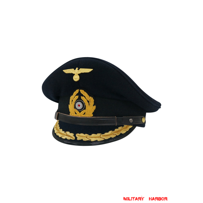 WWII German Kriegsmarine Captain Wool Visor Cap ww2 german Kriegsmarine cap,Kriegsmarine visor cap,Kriegsmarine Lieutenant visor cap,Kriegsmarine Captain visor cap,Kriegsmarine General visor cap