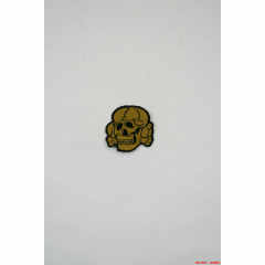 WWII German Bevo SS Cap Skull - Camoflage autumn (Fall) WW2 german badge,wehrmacht cap insignia,Luftwaffe cap insignia,SS cap insignia,German Cap Skull Camoflage autumn,german badge WWII,militaria german,WWII german,wehrmacht badge,Luftwaffe badge,SS badge,german cap skull,WW2 german hat insignia,WWII german hat,WW2 german cap,WW2 german hat badge,BEVO insignia,BEVO badge,german field cap,german overseas cap