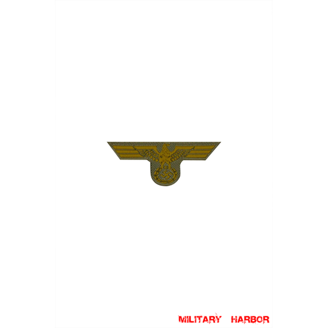 WWII German Bevo Cap Eagle - Kriegsmarine Tropical EM WW2 german badge,wehrmacht cap insignia,Luftwaffe cap insignia,Kriegsmarine Cap Insignia,SS cap insignia,German Cap Eagle Navy Tropica EM,german badge WWII,militaria german,WWII german,wehrmacht badge,Luftwaffe badge,SS badge,german cap eagle,WW2 german hat insignia,WWII german hat,WW2 german cap,WW2 german hat badge,BEVO insignia,BEVO badge,german field cap,german overseas cap