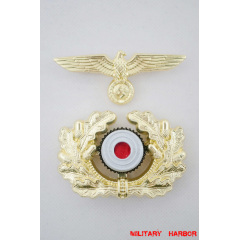 WWII German Metal Wreath & Cockade - heer General WW2 german badge,wehrmacht cap insignia,Luftwaffe cap insignia,SS cap insignia,German Wreath & Cockade heer General,german badge WWII,militaria german,WWII german,wehrmacht badge,Luftwaffe badge,SS badge,german cap cockade,WW2 german hat insignia,WWII german hat,WW2 german cap,WW2 german hat badge,BEVO insignia,BEVO badge,german field cap,german overseas cap