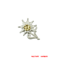 WWII German Mountain Officer  Metal Edelweiss Cap Badge WW2 german badge,wehrmacht cap insignia,Luftwaffe cap insignia,SS cap insignia,German Mountain Officer Edelweiss Cap Badge,german badge WWII,militaria german,WWII german,wehrmacht badge,Luftwaffe badge,SS badge,german cap edelweiss,WW2 german hat insignia,WWII german hat,WW2 german cap,WW2 german hat badge,BEVO insignia,BEVO badge,german field cap,german overseas cap