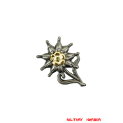 WWII German Mountain Officer Metal Edelweiss Cap Badge Warfare WW2 german badge,wehrmacht cap insignia,Luftwaffe cap insignia,SS cap insignia,German Mountain Officer Edelweiss Cap Badge Warfare,german badge WWII,militaria german,WWII german,wehrmacht badge,Luftwaffe badge,SS badge,german cap edelweiss,WW2 german hat insignia,WWII german hat,WW2 german cap,WW2 german hat badge,BEVO insignia,BEVO badge,german field cap,german overseas cap