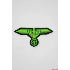 WWII German Bevo SS Sleeve Eagle - Camouflage Spring WW2 german badge,wehrmacht Breast Eagle,Luftwaffe Breast Eagle,SS Breast Eagle,SS Sleeve Eagle,german badge WWII,militaria german,WWII german,wehrmacht badge,Luftwaffe badge,SS badge,german sleeve eagle,german eagle badge,ss eagle,wehrmacht badge,WWII military surplus,WWII german insignia