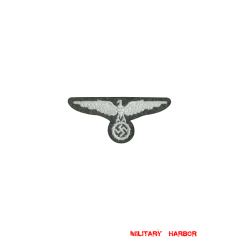 WWII German SS Embroidery Sleeve Eagle Second Pattern EM Field Grey backing 1935 WW2 german badge,wehrmacht Breast Eagle,Luftwaffe Breast Eagle,SS Breast Eagle,SS Sleeve Eagle,german badge WWII,militaria german,WWII german,wehrmacht badge,Luftwaffe badge,SS badge,german sleeve eagle,german eagle badge,ss eagle,wehrmacht badge,WWII military surplus,WWII german insignia