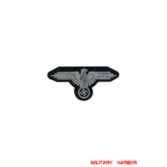WWII German SS Embroidery Sleeve Eagle EM Black backing 1938 WW2 german badge,wehrmacht Breast Eagle,Luftwaffe Breast Eagle,SS Breast Eagle,SS Sleeve Eagle,german badge WWII,militaria german,WWII german,wehrmacht badge,Luftwaffe badge,SS badge,german sleeve eagle,german eagle badge,ss eagle,wehrmacht badge,WWII military surplus,WWII german insignia