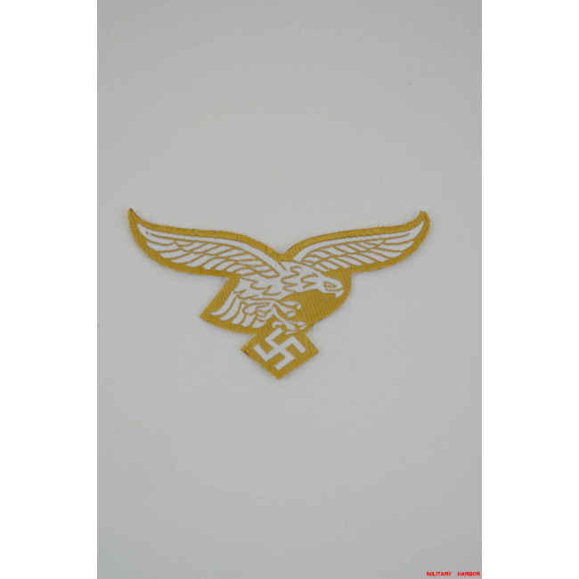 WWII German Bevo - Breast Eagle - Luftwaffe Tropical EM WW2 german badge,wehrmacht Breast Eagle,Luftwaffe Breast Eagle,SS Breast Eagle,Bevo Breast Eagle,german badge WWII,militaria german,WWII german,wehrmacht badge,Luftwaffe badge,SS badge,german breast eagle,breast eagle badge,wehrmacht badge,WWII military surplus,WWII german insignia