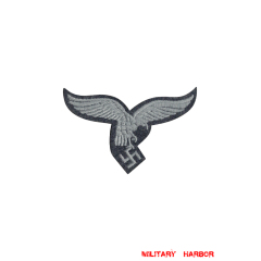 WWII German Luftwaffe embroidery Breast Eagle EM First Pattern WW2 german badge,wehrmacht Breast Eagle,Luftwaffe Breast Eagle,SS Breast Eagle,Bevo Breast Eagle,german badge WWII,militaria german,WWII german,wehrmacht badge,Luftwaffe badge,SS badge,german breast eagle,breast eagle badge,wehrmacht badge,WWII military surplus,WWII german insignia