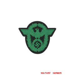 WWII German Police Panzer Sleeve Eagle On Black Backing police,Protection Police,Gendarmerie,Administrative Police,Traffic Police,Fire Police,Waterways Protection Police,sleeve Eagles,Insignia,badge,,ww2,Third empire