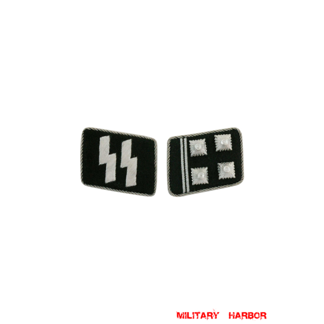 WWII German SS Obersturmbannführer (Lt. Colonel) Collar Tabs WW2 german badge,wehrmacht collar insignia,Luftwaffe collar insignia,SS collar insignia,SS Obersturmbannfuhrer Collar Tabs,german badge WWII,militaria german,WWII german,wehrmacht badge,Luftwaffe badge,SS badge,WWII military surplus,WWII german insignia,german collar insignia