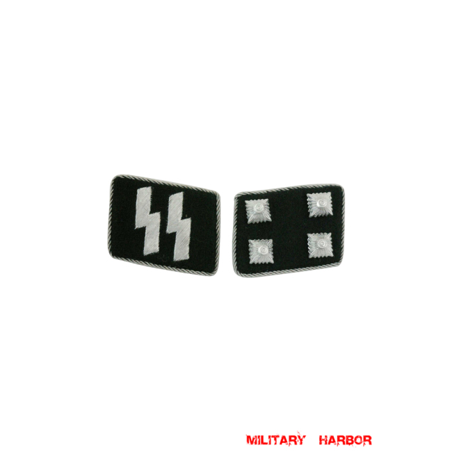 WWII German SS Sturmbannführer (Major) Collar Tabs WW2 german badge,wehrmacht collar insignia,Luftwaffe collar insignia,SS collar insignia,SS Sturmbannfuhrer Collar Tabs,german badge WWII,militaria german,WWII german,wehrmacht badge,Luftwaffe badge,SS badge,WWII military surplus,WWII german insignia,german collar insignia