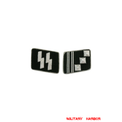 WWII German SS Hauptsturmführer (Captain) Collar Tabs WW2 german badge,wehrmacht collar insignia,Luftwaffe collar insignia,SS collar insignia,SS Hauptsturmfuhrer Collar Tabs,german badge WWII,militaria german,WWII german,wehrmacht badge,Luftwaffe badge,SS badge,WWII military surplus,WWII german insignia,german collar insignia