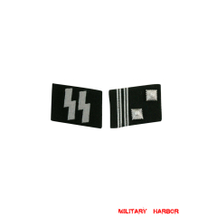 WWII German SS Sturmscharführer (Sgt. Major) Collar Tabs WW2 german badge,wehrmacht collar insignia,Luftwaffe collar insignia,SS collar insignia,SS Sturmscharfuhrer Collar Tabs,german badge WWII,militaria german,WWII german,wehrmacht badge,Luftwaffe badge,SS badge,WWII military surplus,WWII german insignia,german collar insignia