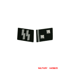 WWII German SS Hauptscharführer (Master Sgt.) Collar Tabs WW2 german badge,wehrmacht collar insignia,Luftwaffe collar insignia,SS collar insignia,SS Hauptscharfuhrer Collar Tabs,german badge WWII,militaria german,WWII german,wehrmacht badge,Luftwaffe badge,SS badge,WWII military surplus,WWII german insignia,german collar insignia
