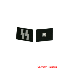 WWII German SS Unterscharführer (Sergeant) Collar Tabs WW2 german badge,wehrmacht collar insignia,Luftwaffe collar insignia,SS collar insignia,SS Unterscharfuhrer Collar Tabs,german badge WWII,militaria german,WWII german,wehrmacht badge,Luftwaffe badge,SS badge,WWII military surplus,WWII german insignia,german collar insignia