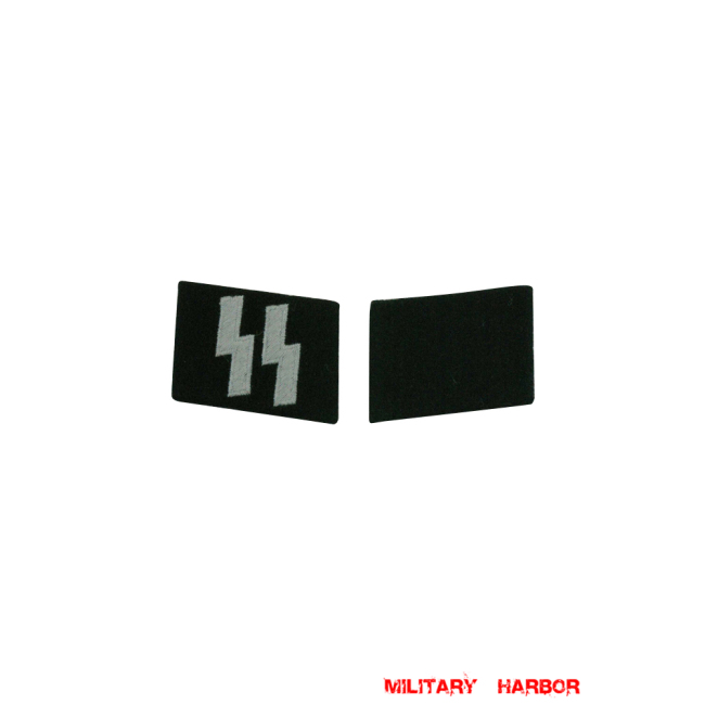 WWII German SS EM Collar Tabs WW2 german badge,wehrmacht collar insignia,Luftwaffe collar insignia,SS collar insignia,SS EM Collar Tabs,german badge WWII,militaria german,WWII german,wehrmacht badge,Luftwaffe badge,SS badge,WWII military surplus,WWII german insignia,german collar insignia