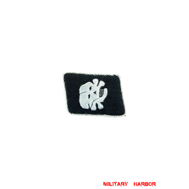 WWII German SS 3rd Pz.Div. Totenkopf(vertical) Officer right collar tab WW2 german badge,wehrmacht collar insignia,Luftwaffe collar insignia,SS collar insignia,SS Totenkopf collar tab,german badge WWII,militaria german,WWII german,wehrmacht badge,Luftwaffe badge,SS badge,WWII military surplus,WWII german insignia,german collar insignia