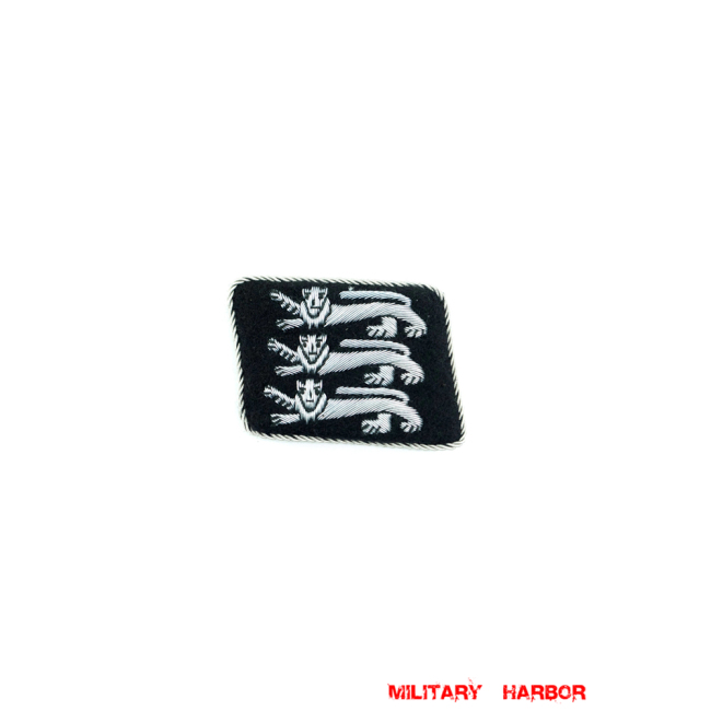 WWII German SS British Free Corps Officer right collar tab WW2 german badge,wehrmacht collar insignia,Luftwaffe collar insignia,SS collar insignia,SS British Free Corps collar tab,german badge WWII,militaria german,WWII german,wehrmacht badge,Luftwaffe badge,SS badge,WWII military surplus,WWII german insignia,german collar insignia