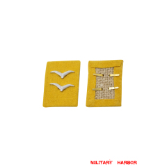 WW2 german badge,wehrmacht collar insignia,Luftwaffe collar insignia,SS collar insignia,Luftwaffe Flight Fallschirmjager Gefreiter Collar Tabs,german badge WWII,militaria german,WWII german,wehrmacht badge,Luftwaffe badge,SS badge,WWII military surplus,WWII german insignia,german collar insignia