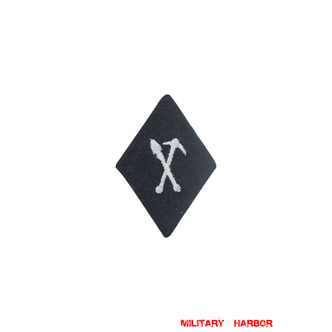 WWII German SS EM NCO Allgemeine Pioneer Personnel sleeve diamond insignia WW2 german badge,wehrmacht badge,Luftwaffe badge,SS badge,SS Allgemeine Pioneer Personnel sleeve insignia,german badge WWII,militaria german,WWII german,wehrmacht badge,Luftwaffe badge,SS badge,WWII military surplus,WWII german insignia,german sleeve badge,SS Trade Insignia