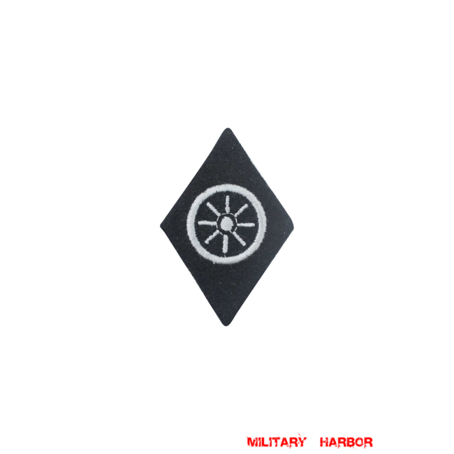 WWII German SS motorized unit transport sleeve diamond insignia WW2 german badge,wehrmacht badge,Luftwaffe badge,SS badge,SS motorized unit transport sleeve insignia,german badge WWII,militaria german,WWII german,wehrmacht badge,Luftwaffe badge,SS badge,WWII military surplus,WWII german insignia,german sleeve badge,SS Trade Insignia