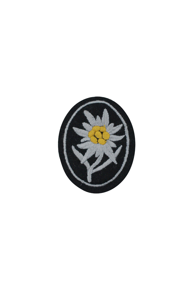 WW2 german badge,wehrmacht badge,Luftwaffe badge,SS badge,SS mountain troops edelweiss sleeve insignia,german badge WWII,militaria german,WWII german,wehrmacht badge,Luftwaffe badge,SS badge,WWII military surplus,WWII german insignia,german sleeve badge,SS Trade Insignia