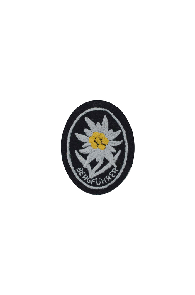 WW2 german badge,wehrmacht badge,Luftwaffe badge,SS badge,SS mountain troops edelweiss bergfuhrer sleeve insignia,german badge WWII,militaria german,WWII german,wehrmacht badge,Luftwaffe badge,SS badge,WWII military surplus,WWII german insignia,german sleeve badge,SS Trade Insignia