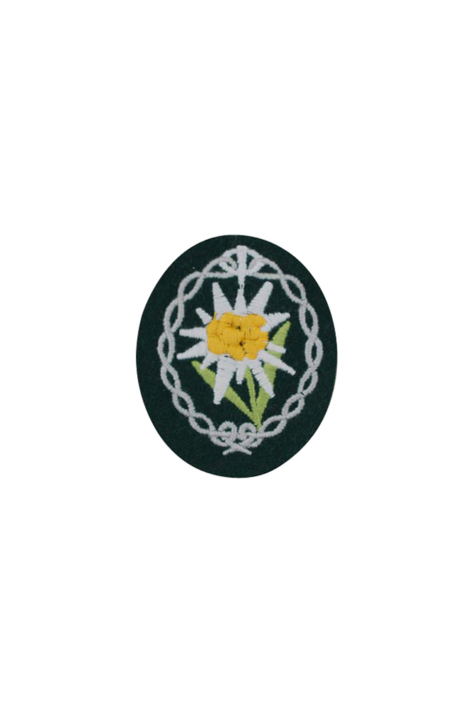 WW2 german badge,wehrmacht badge,Luftwaffe badge,SS badge,heer mountain troops edelweiss sleeve insignia,german badge WWII,militaria german,WWII german,wehrmacht badge,Luftwaffe badge,SS badge,WWII military surplus,WWII german insignia,german sleeve badge,SS Trade Insignia