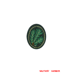 WWII German heer jäger troops oakleaf sleeve insignia later model WW2 german badge,wehrmacht badge,Luftwaffe badge,SS badge,heer jager troops oakleaf sleeve insignia,german badge WWII,militaria german,WWII german,wehrmacht badge,Luftwaffe badge,SS badge,WWII military surplus,WWII german insignia,german sleeve badge,SS Trade Insignia