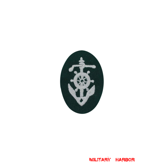 WWII German heer boat pilot's sleeve insignia early model WW2 german badge,wehrmacht badge,Luftwaffe badge,SS badge,heer boat pilot sleeve insignia,german badge WWII,militaria german,WWII german,wehrmacht badge,Luftwaffe badge,SS badge,WWII military surplus,WWII german insignia,german sleeve badge,SS Trade Insignia