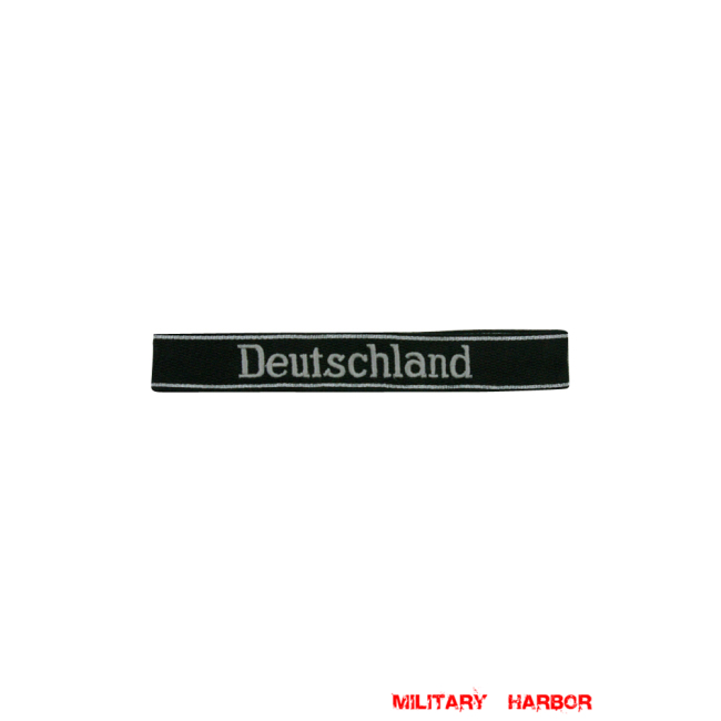 WWII German SS-VT Pz.Gren.Rgt.3 Deutschland in latin script EM/NCO cuff title WW2 German badge,wehrmacht cufftitle,Luftwaffe cufftitle,SS cufftitle,SS Deutschland cuff title,WW2 German cufftitle,German insignia,WW2 German,WWII German,waffen ss insignia,WW2 reproduction,WWII German militaria