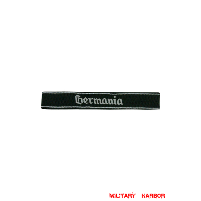 WWII German SS-VT Pz.Gren.Rgt. 9 Germania in gothic script EM/NCO cuff title WW2 German badge,wehrmacht cufftitle,Luftwaffe cufftitle,SS cufftitle,SS Germania cuff title,WW2 German cufftitle,German insignia,WW2 German,WWII German,waffen ss insignia,WW2 reproduction,WWII German militaria