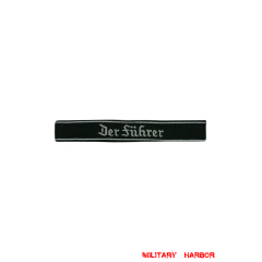 WWII German SS-VT Pz.Gren.Rgt. 4 Der Führer in gothic script EM/NCO cuff title WW2 German badge,wehrmacht cufftitle,Luftwaffe cufftitle,SS cufftitle,SS Der Fuhrer cuff title,WW2 German cufftitle,German insignia,WW2 German,WWII German,waffen ss insignia,WW2 reproduction,WWII German militaria