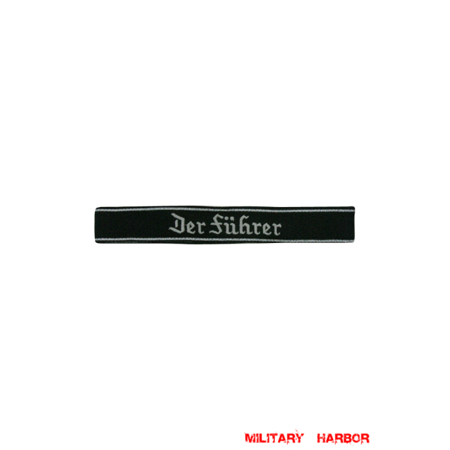 WWII German SS-VT Pz.Gren.Rgt. 4 Der Führer in gothic script EM/NCO cuff title WW2 German badge,wehrmacht cufftitle,Luftwaffe cufftitle,SS cufftitle,SS Der Fuhrer cuff title,WW2 German cufftitle,German insignia,WW2 German,WWII German,waffen ss insignia,WW2 reproduction,WWII German militaria